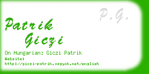 patrik giczi business card